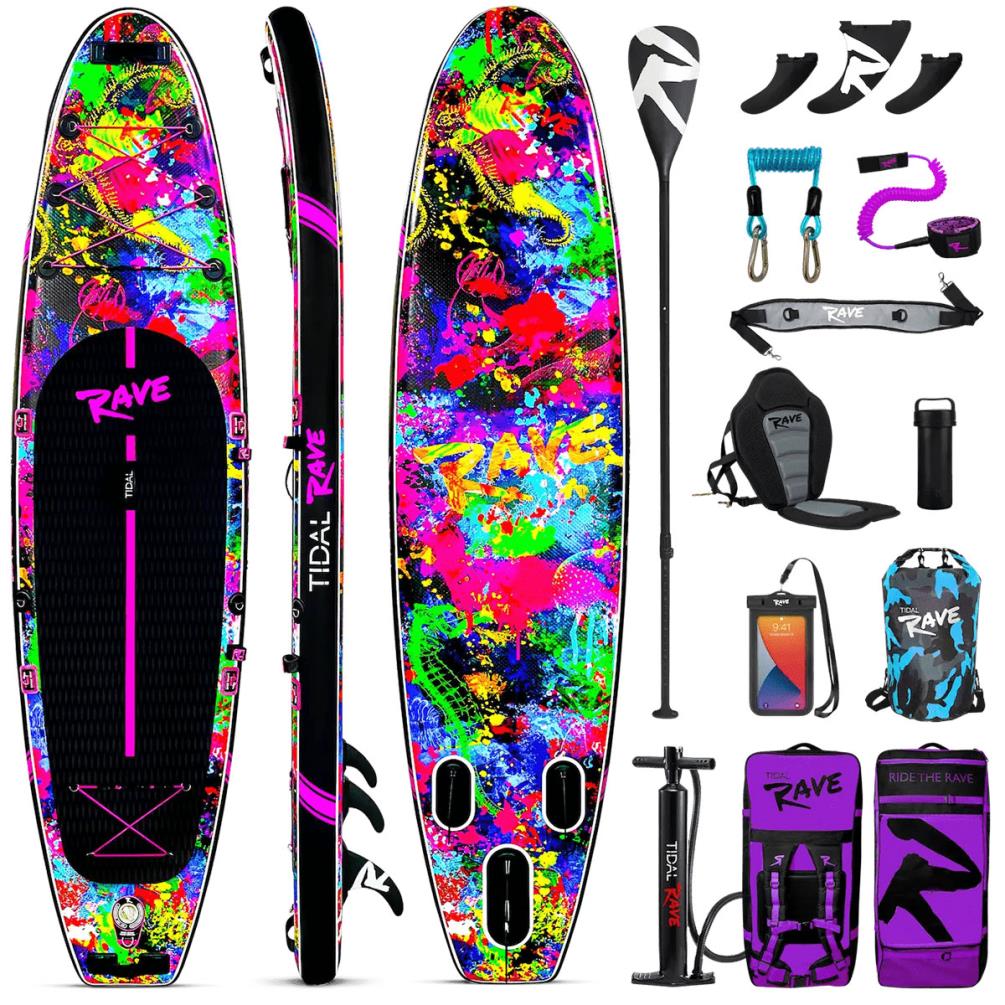 Tidal Rave NEON Inflatable Paddle Board 10’ 6
